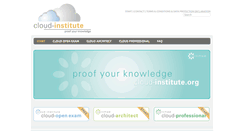 Desktop Screenshot of cloud-institute.org