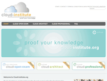 Tablet Screenshot of cloud-institute.org